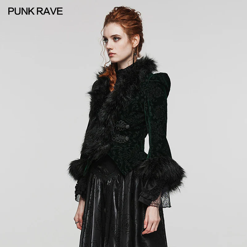 GOTH embossed velvet short jacket - Image 2