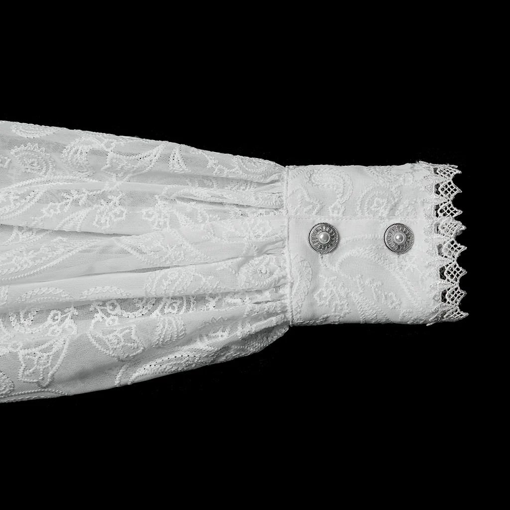 Goth Embroidered Chiffon Shirt - Image 10