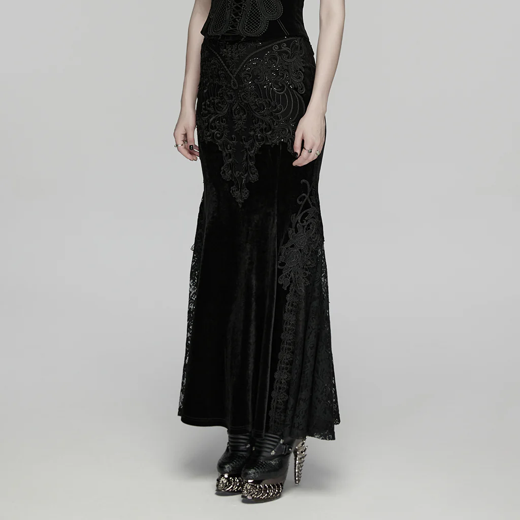 Goth Embroidered Skirt - Image 2