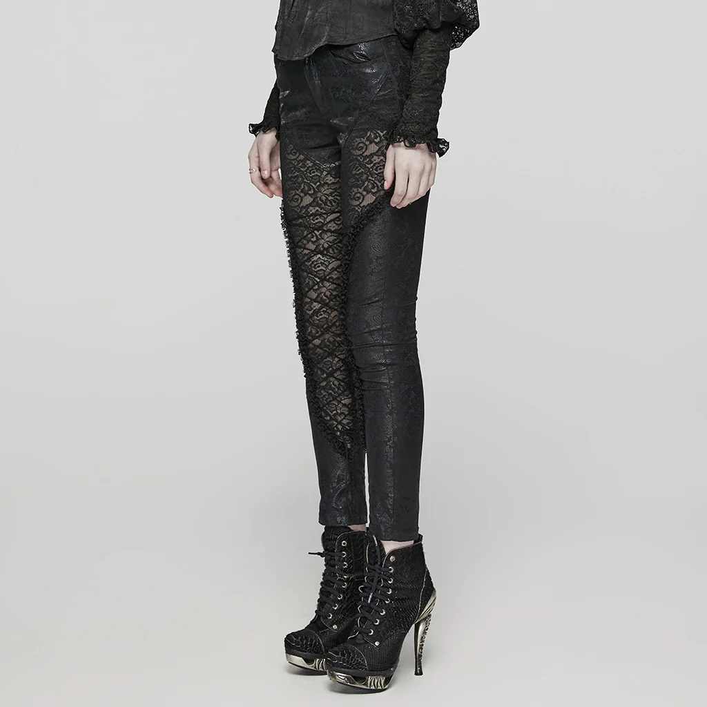 Goth Exquisite Lace Leggings - Image 2
