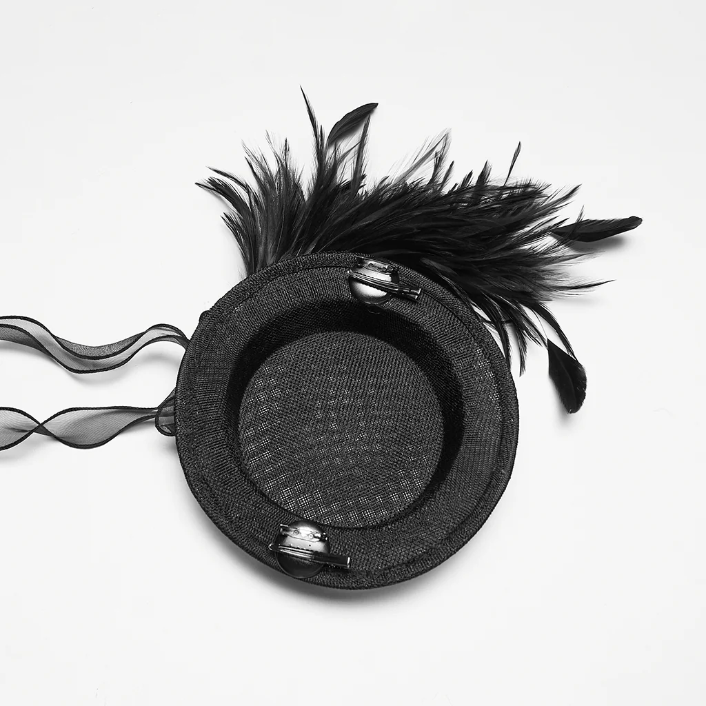 Goth Feather Ribbon format Hat - Image 8