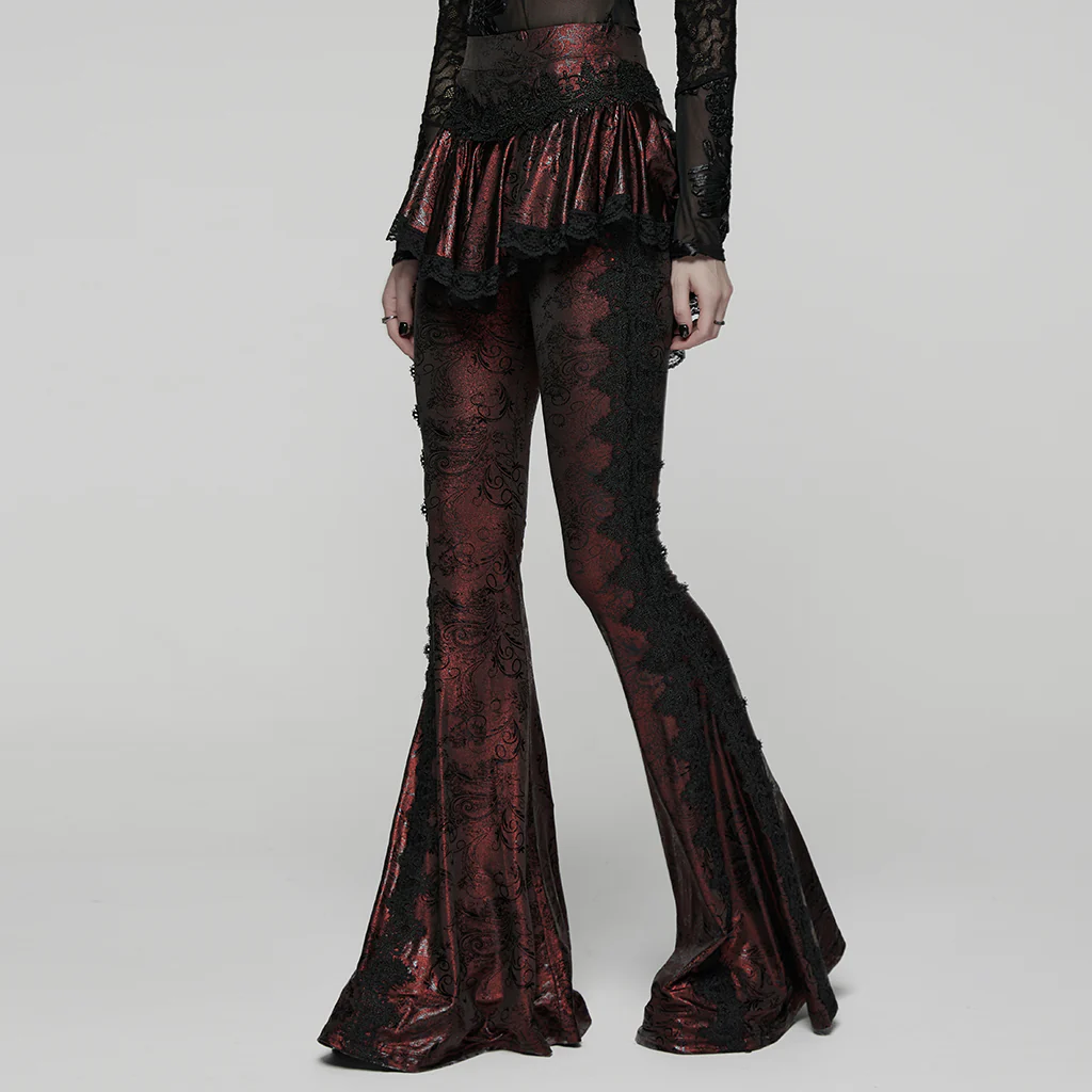 Goth Flared Skirt Pants - Image 3