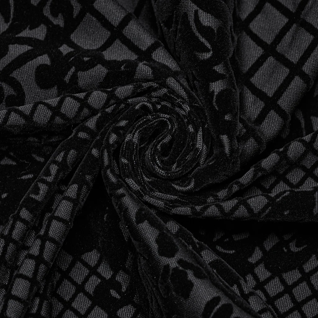 Goth Flocking Mesh Coat - Image 8