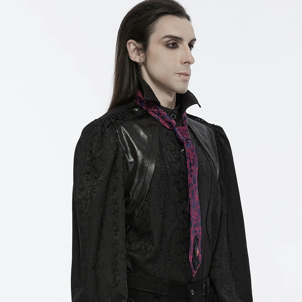 Goth flower pattern tie - Image 3