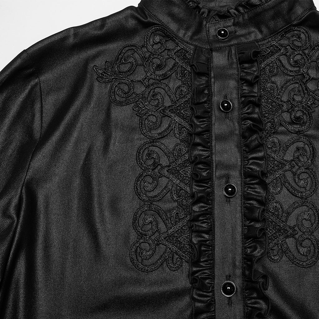 Goth glossy chiffon gemstone shirt - Image 15