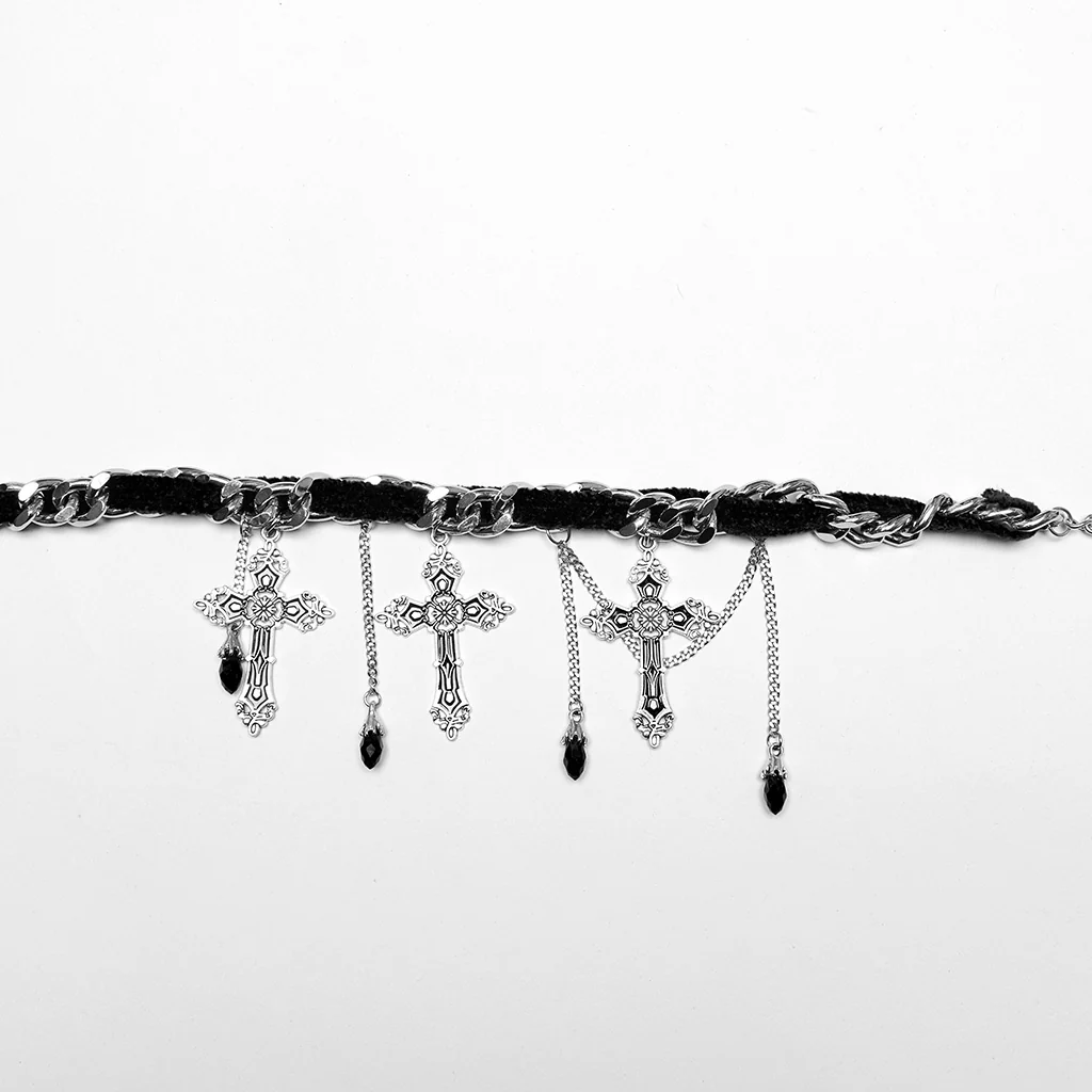Goth Gorgeous Cross Choker - Image 11