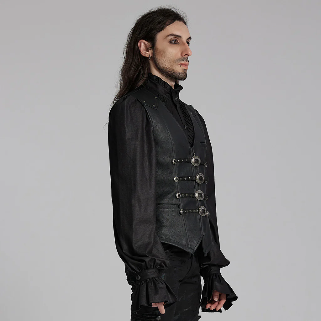 Goth Gorgeous Leather Vest - Image 2