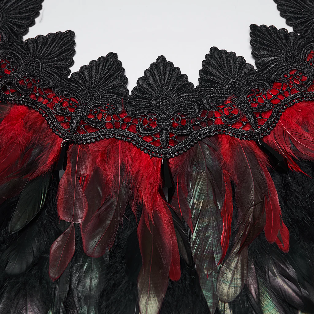 Goth Gorgeous Reversible Feather Shawl - Image 8
