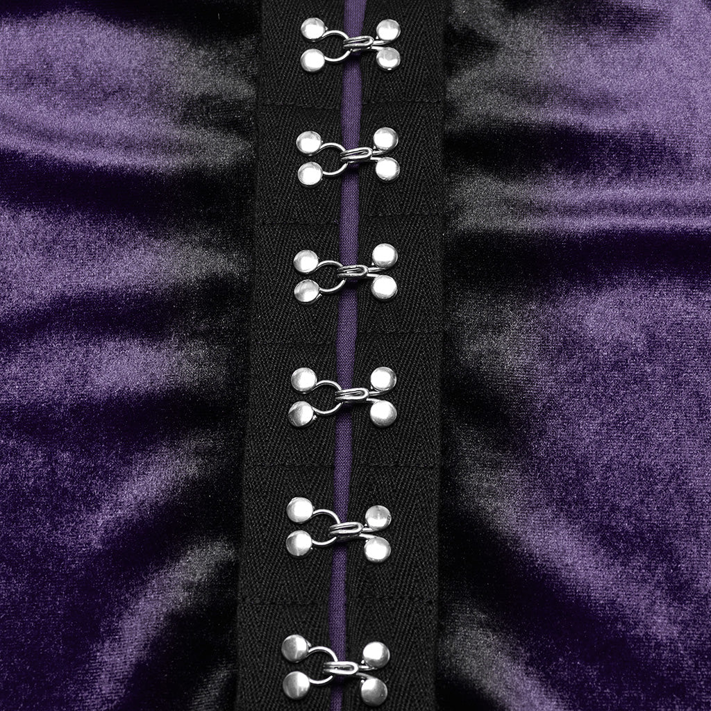 Goth Gradient Printed Velvet T-shirt - Image 16