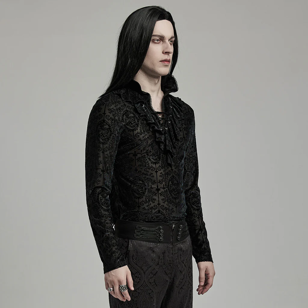 Goth High Collar T-shirt - Image 3