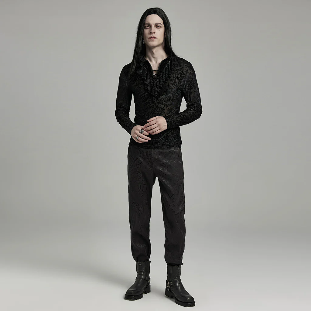 Goth High Collar T-shirt - Image 5
