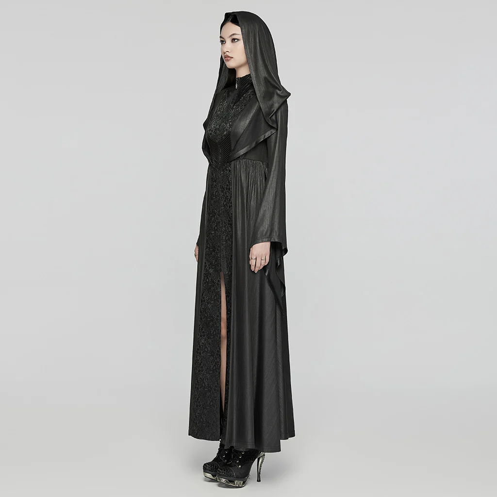 Goth Hooded Witch Coat - Image 2