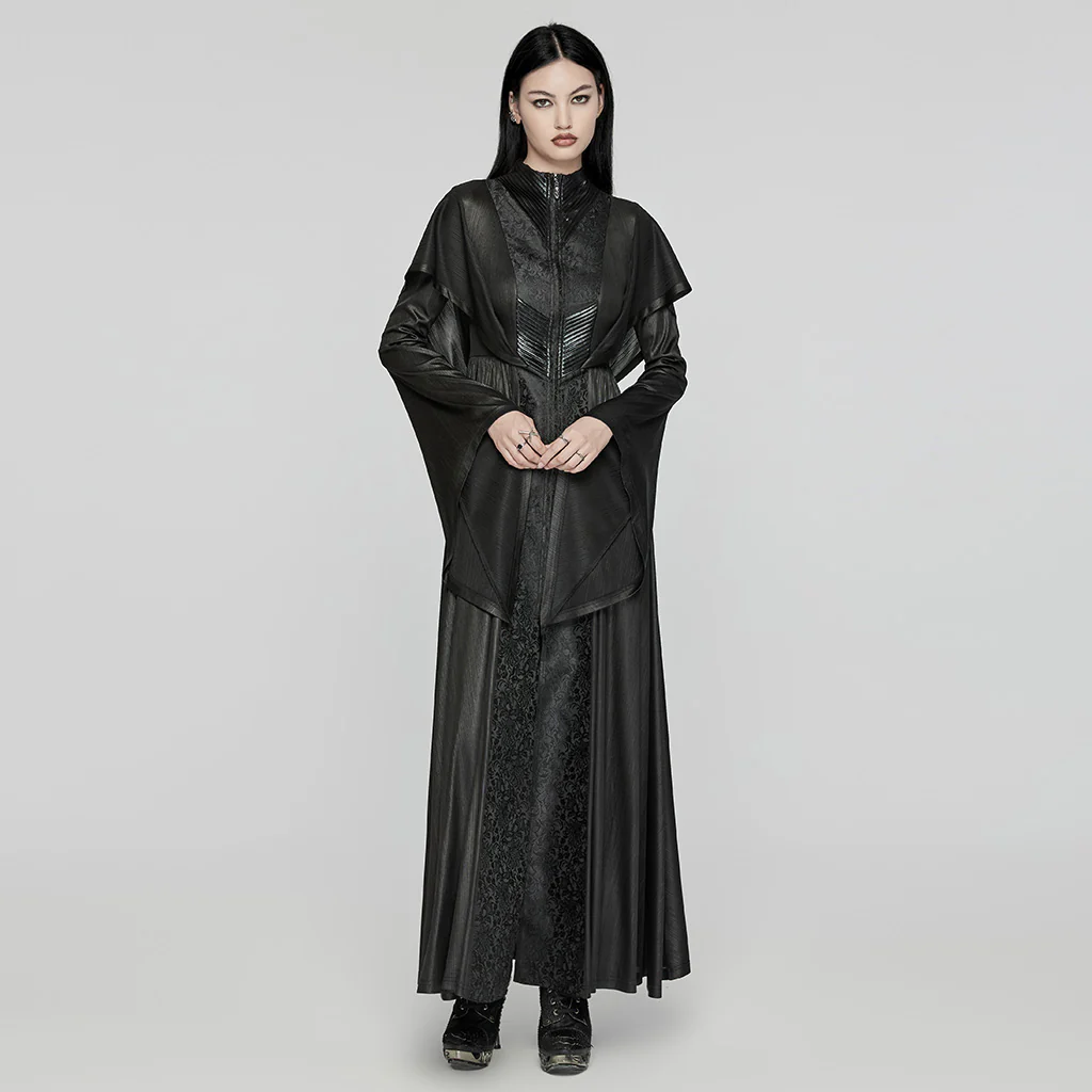 Goth Hooded Witch Coat - Image 4