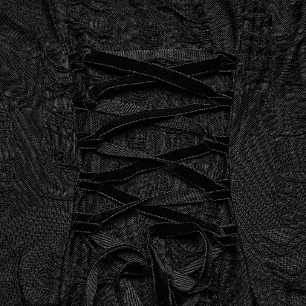 Goth irregular split dress - Image 7