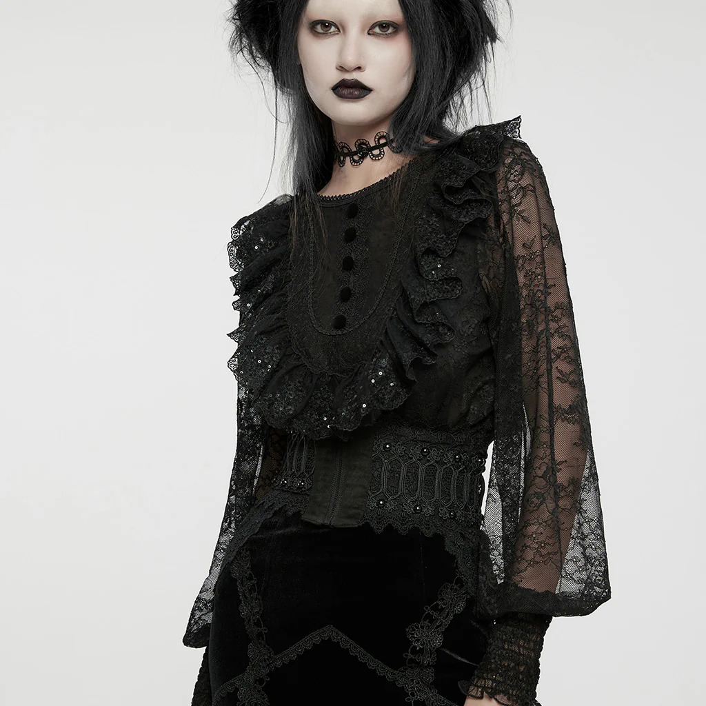Goth lace hollow corset - Image 3