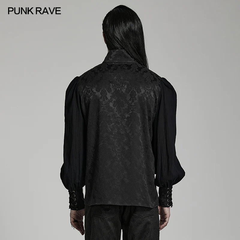 Goth lantern sleeve stand collar shirt - Image 3