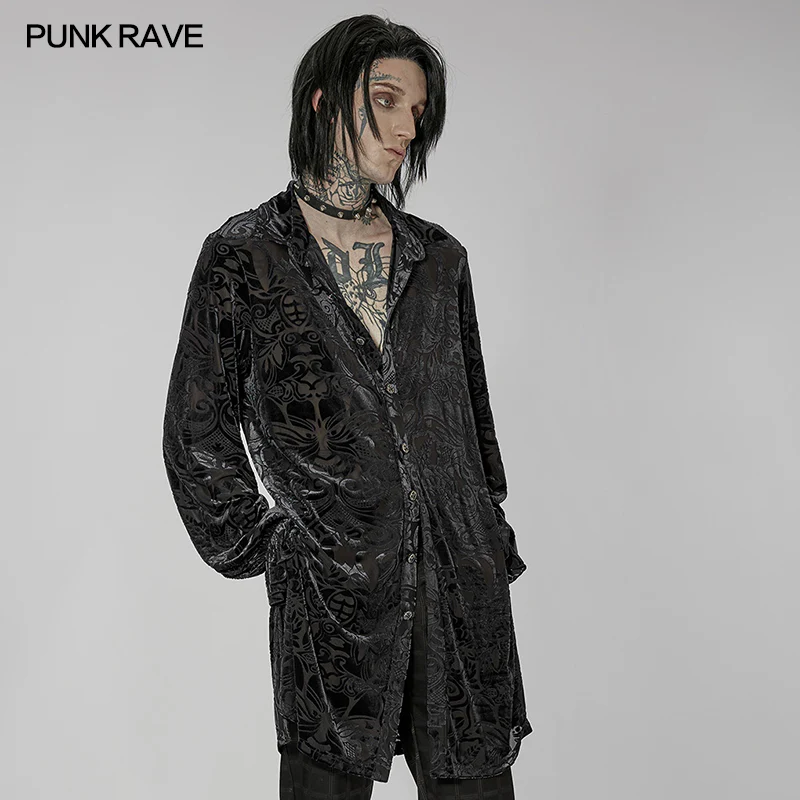 Goth medium length velvet shirt - Image 2