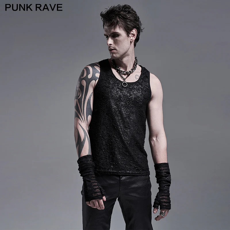 Goth men's daily gloves - Image 3