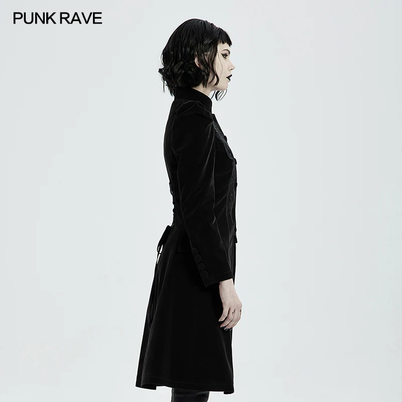 Goth Mid Length Coat - Image 2