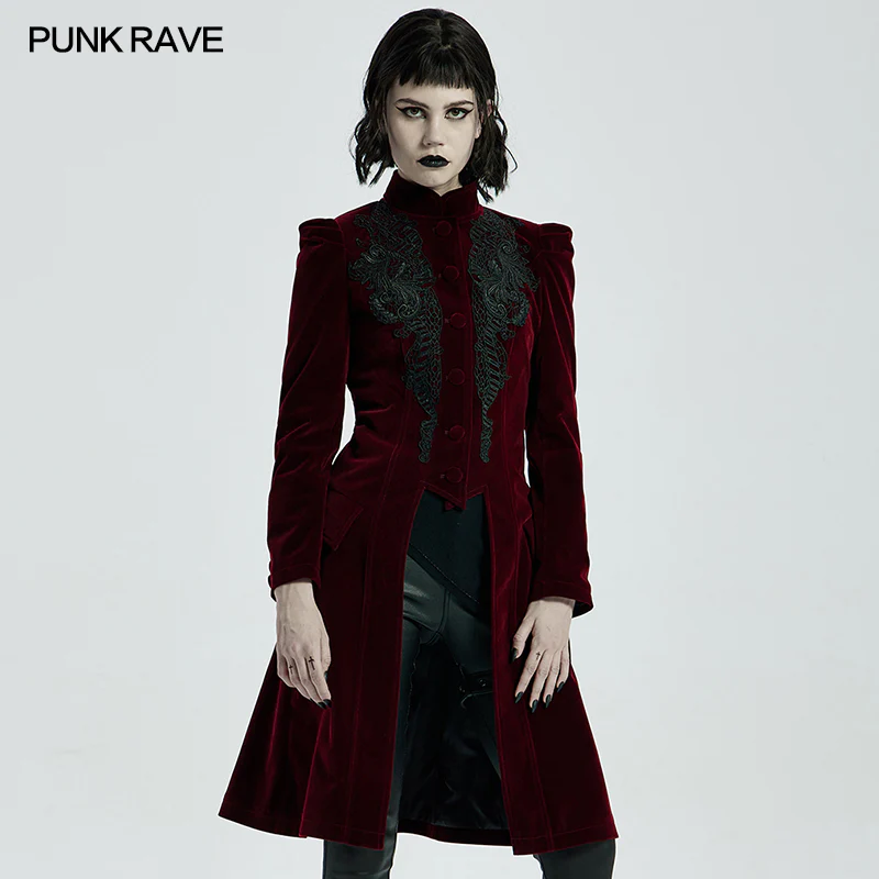 Goth Mid Length Coat - Image 6
