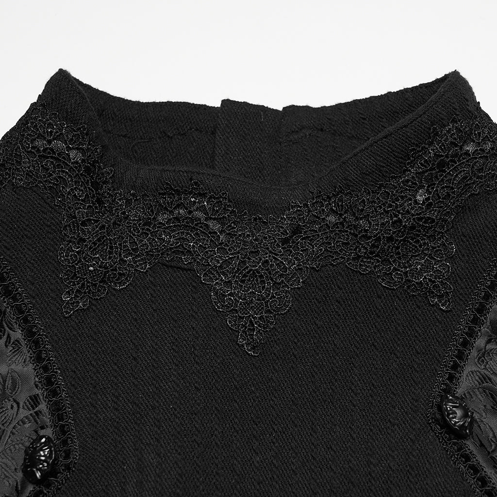 Goth minimalist jacquard T-shirt - Image 3