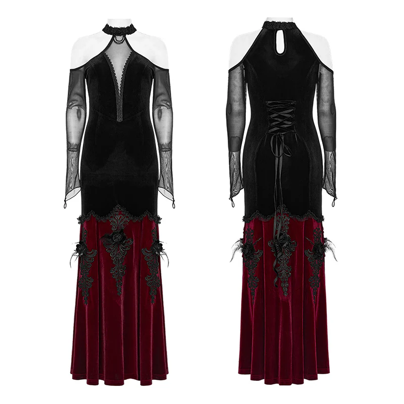 Goth Off Shoulder Gorgeous Dress - Image 4