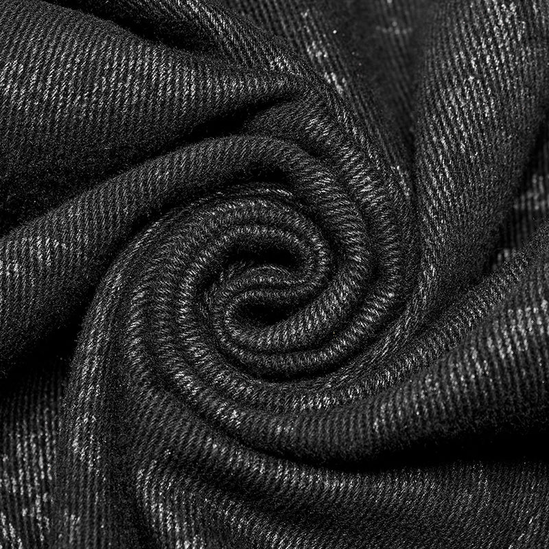 Goth print medium length coat - Image 5