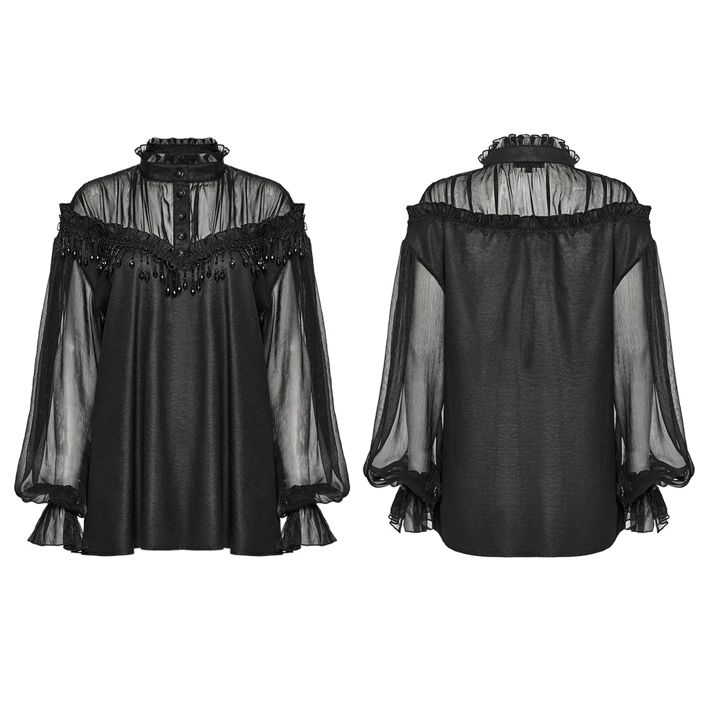 Goth pullover chiffon shirt - Image 5