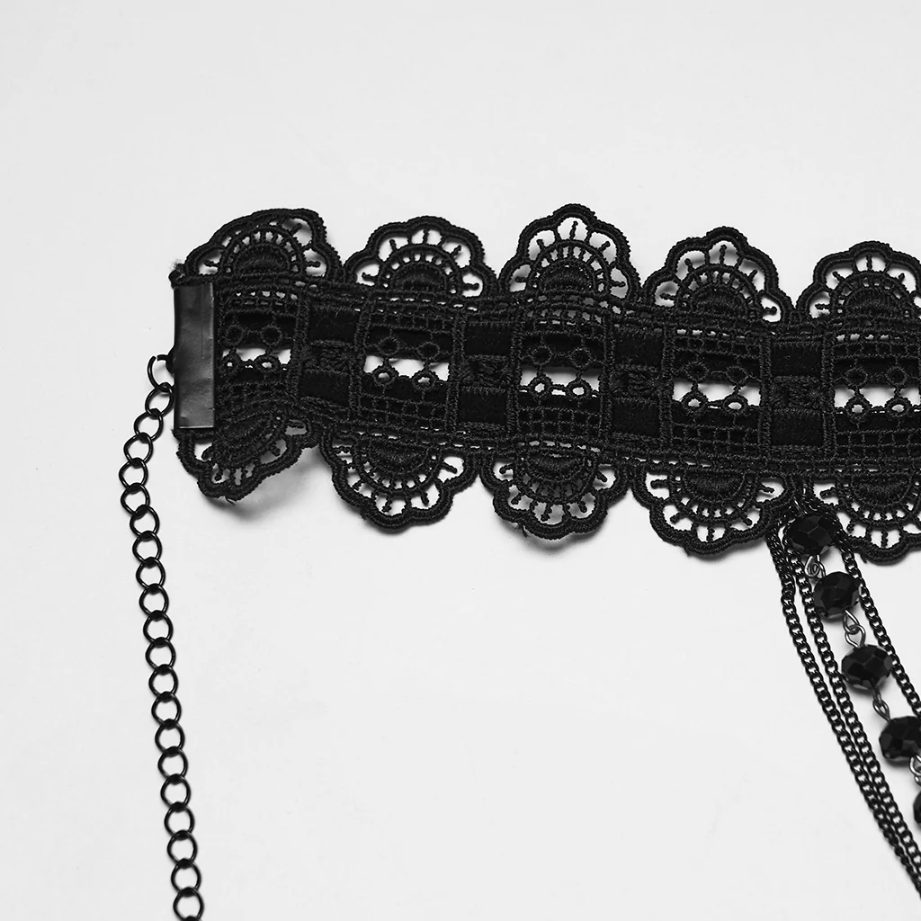 Goth Rose Beaded Choker - Image 4