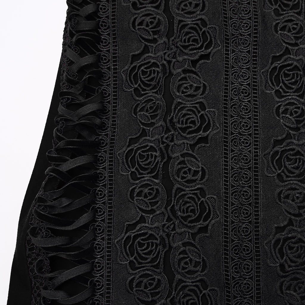 Goth Rose Fishtail Skirt - Image 18