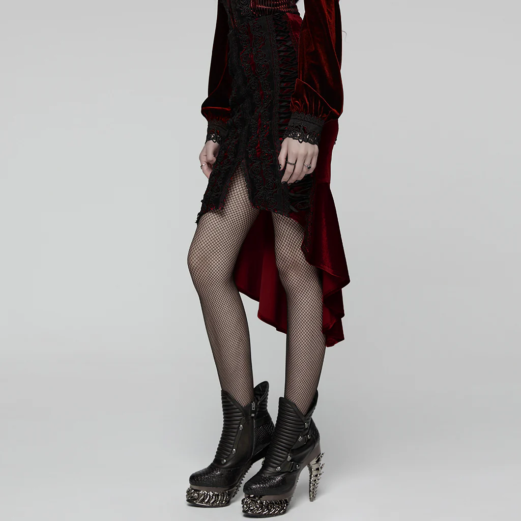 Goth Rose Fishtail Skirt - Image 2
