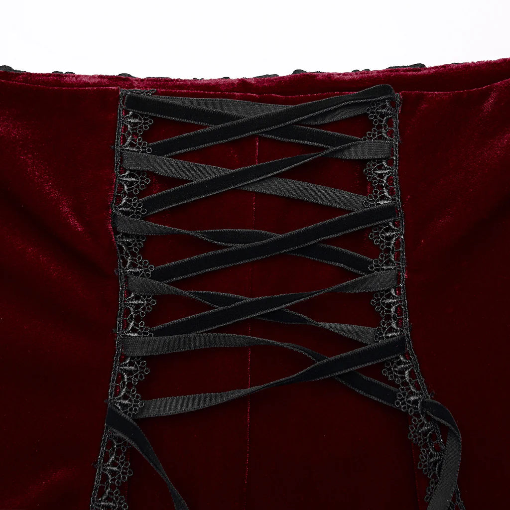 Goth Rose Fishtail Skirt - Image 3