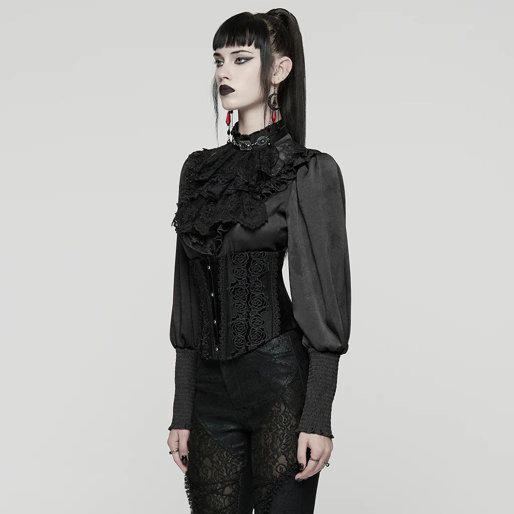 Goth Rose Lace Corset - Image 11