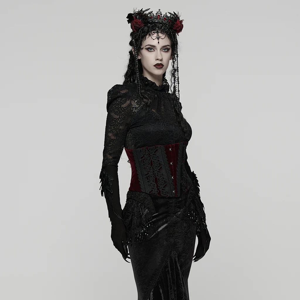 Goth Rose Lace Corset - Image 3