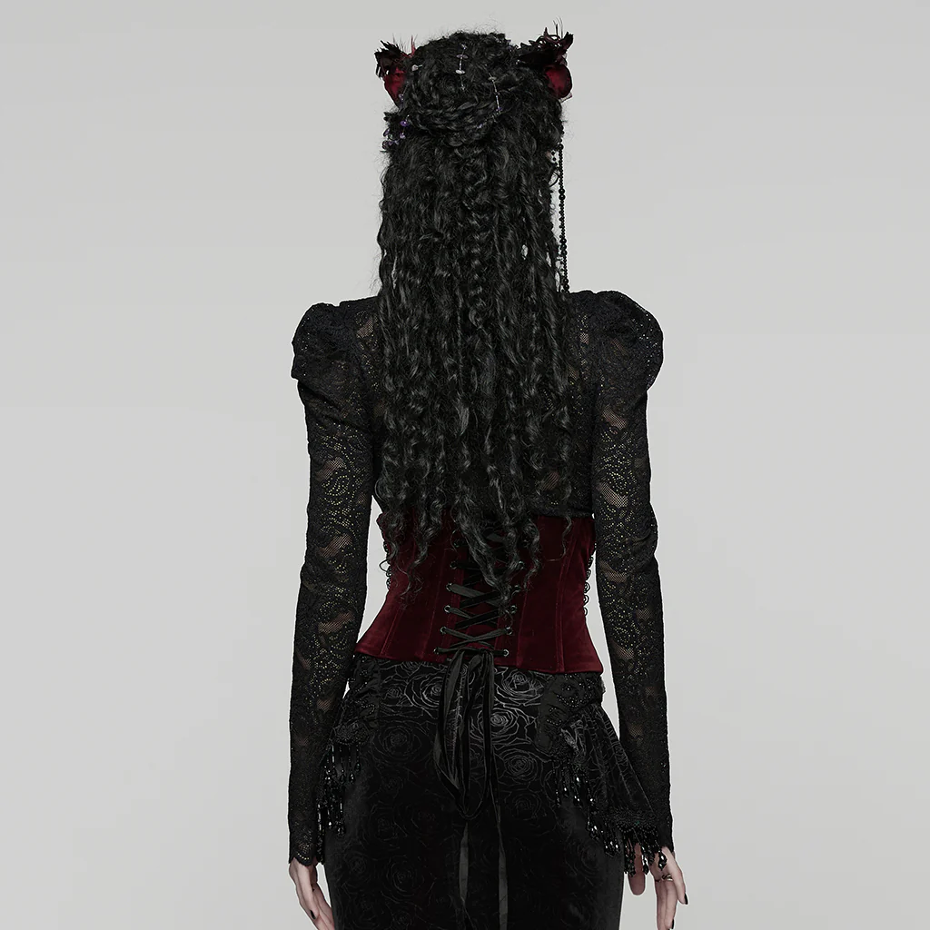 Goth Rose Lace Corset - Image 4