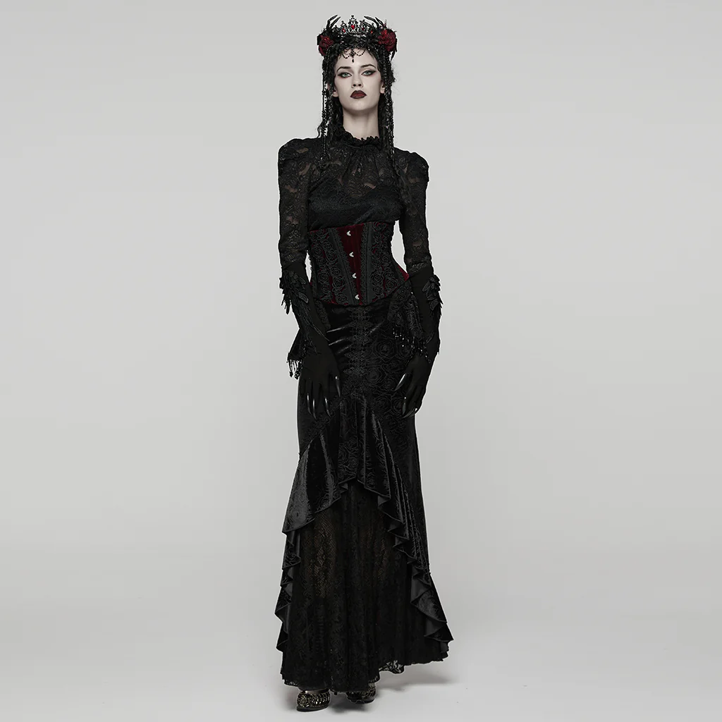 Goth Rose Lace Corset - Image 5