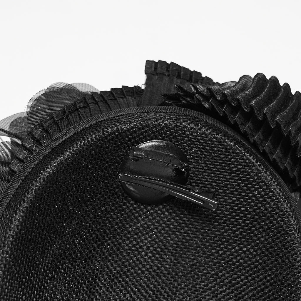 Goth Rose Ribbon Formal Hat - Image 4