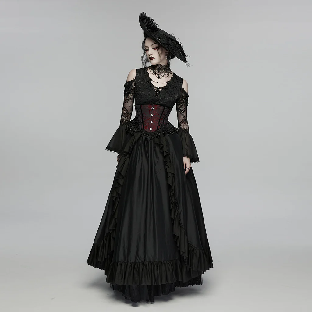 Goth Rose Tassel Corset - Image 14