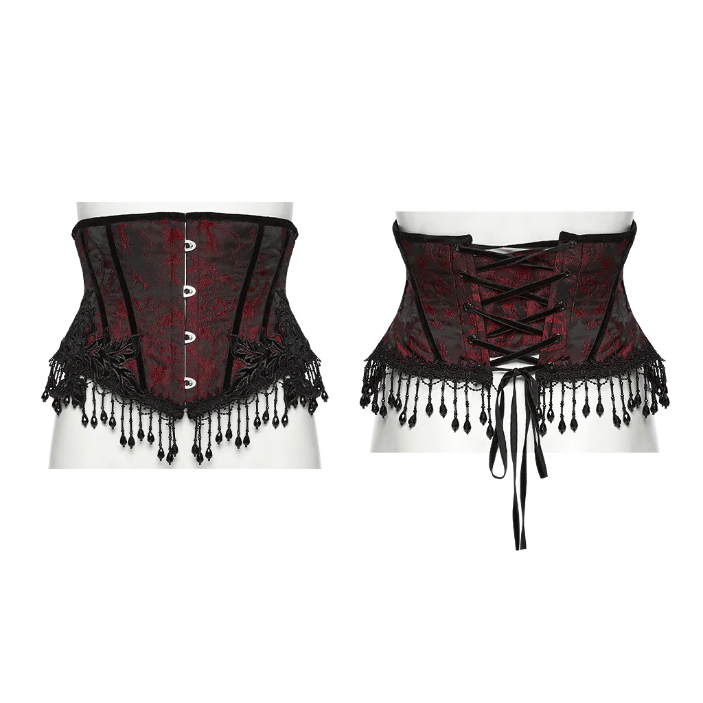 Goth Rose Tassel Corset - Image 15