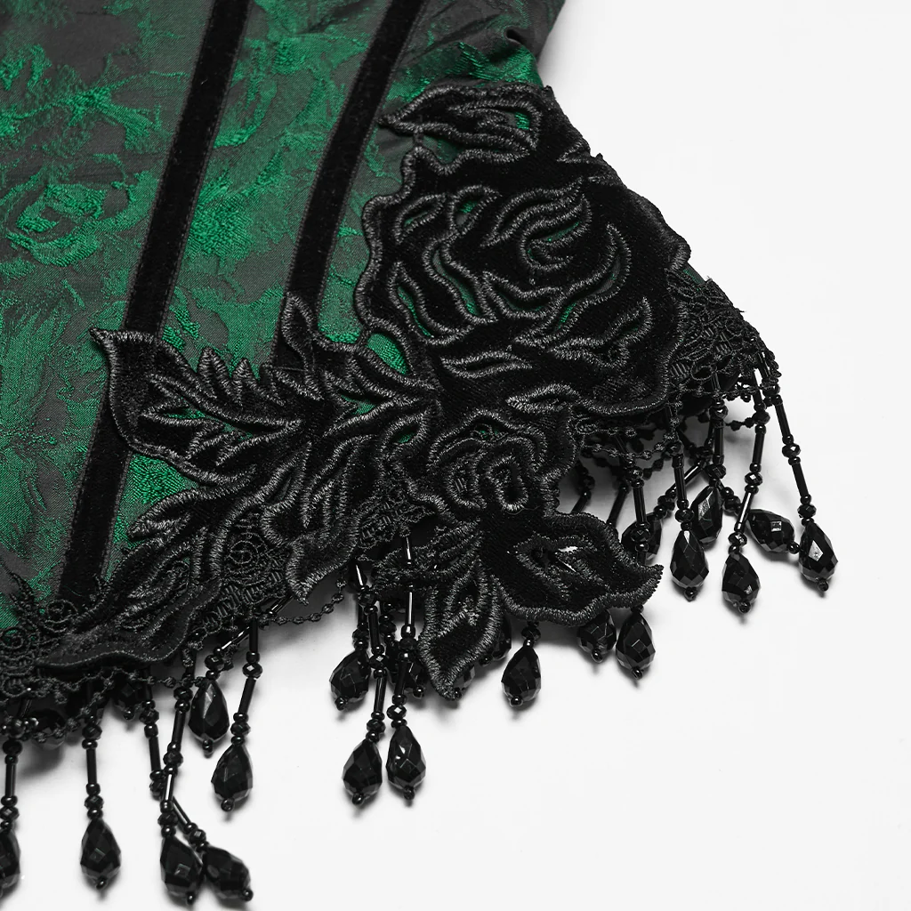 Goth Rose Tassel Corset - Image 20