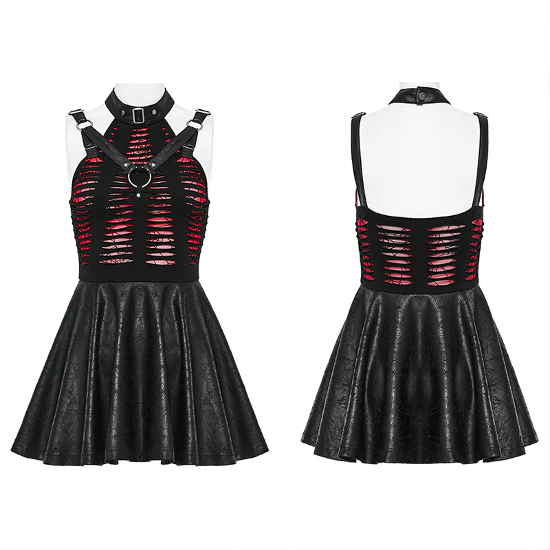 Goth sexy cut spider web dress - Image 4