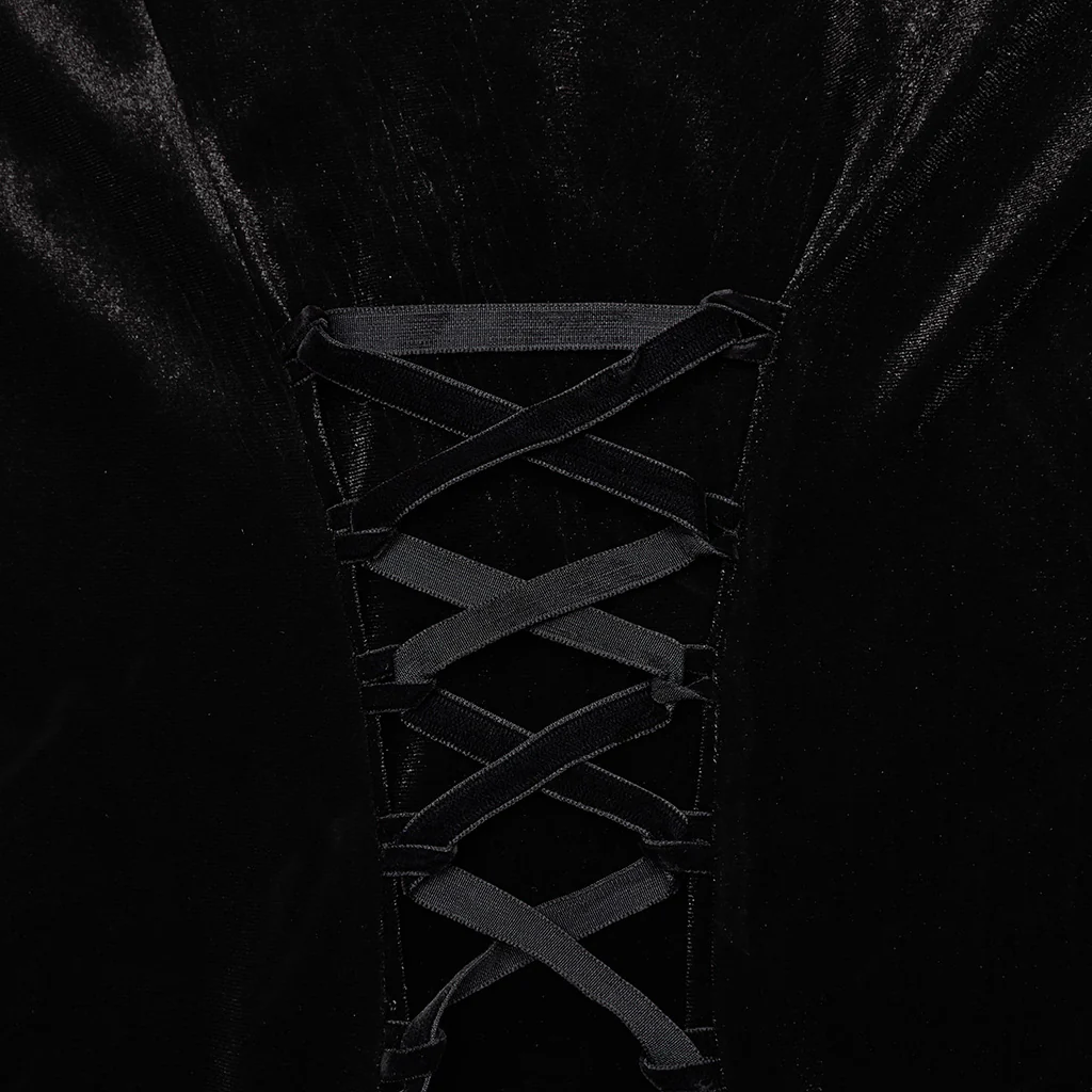 Goth Sexy Velvet Lace Dress - Image 17