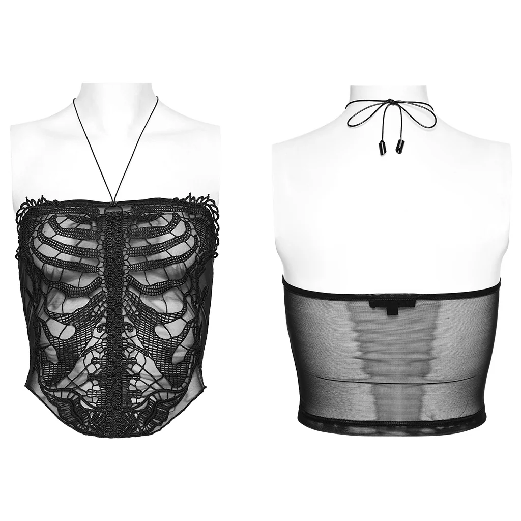 Goth Skeleton cami top - Image 8