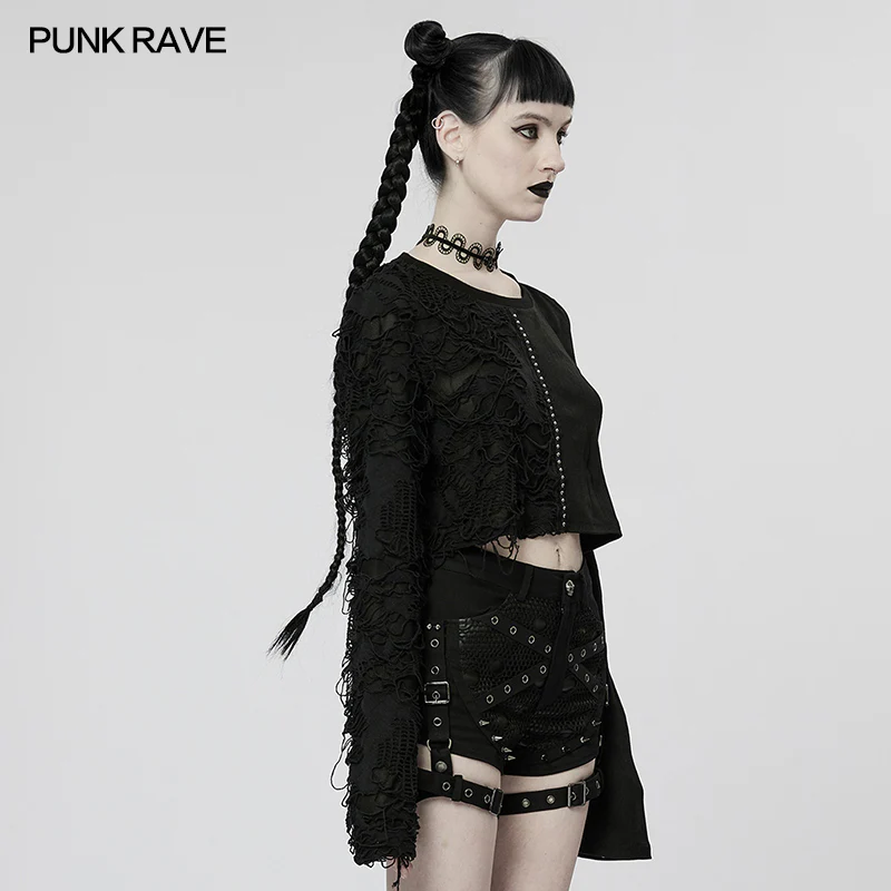 Goth Splicing Long Sleeves T-shirt - Image 2