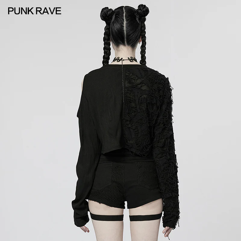 Goth Splicing Long Sleeves T-shirt - Image 3