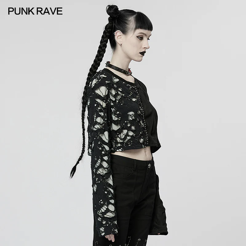 Goth Splicing Long Sleeves T-shirt - Image 7