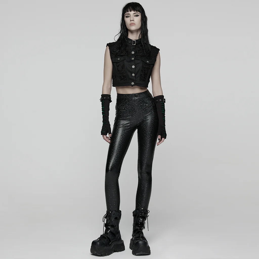 Goth Stretchy Skinny Leggings - Image 13