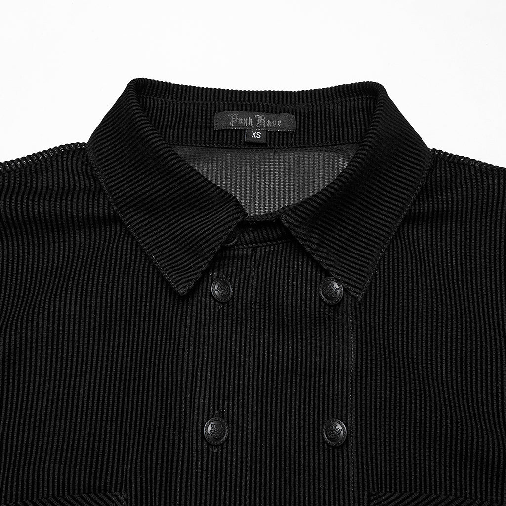 Goth striped flocking shirt - Image 16