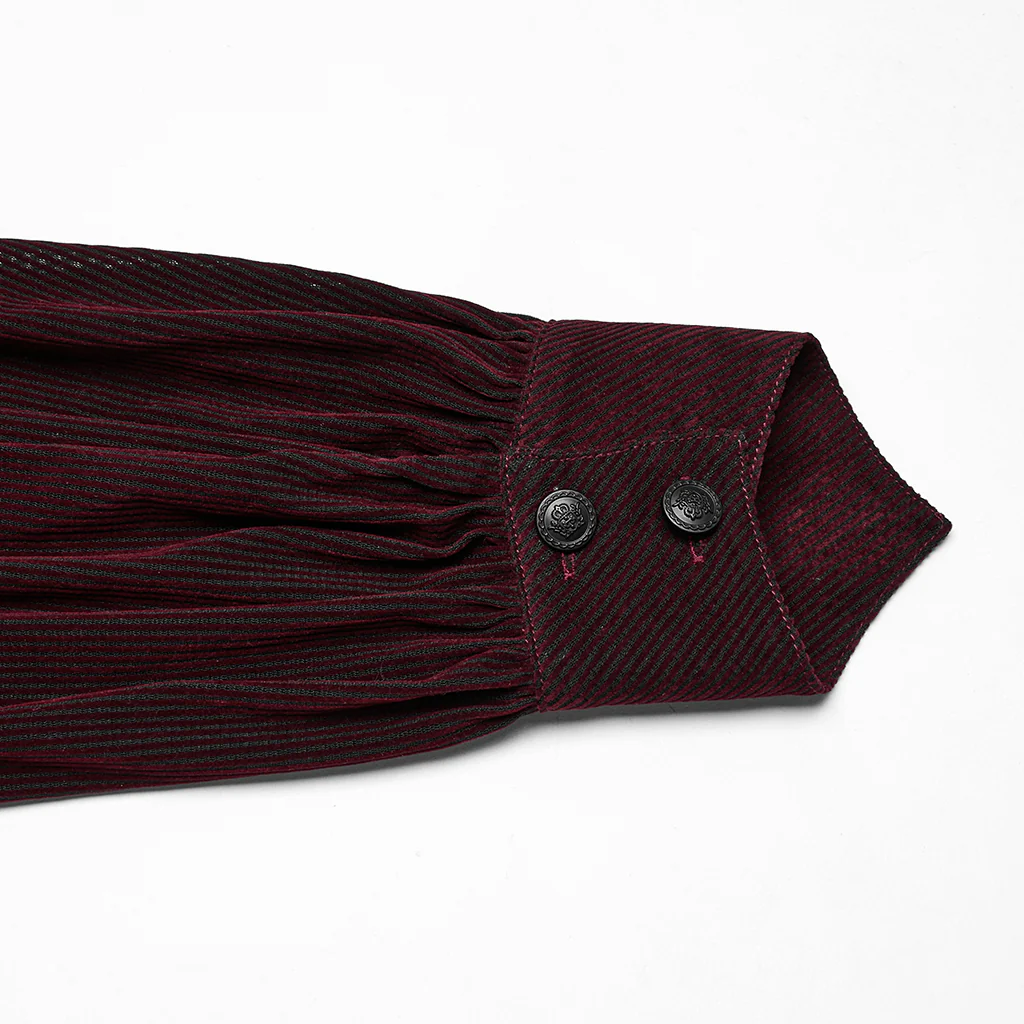 Goth striped flocking shirt - Image 9