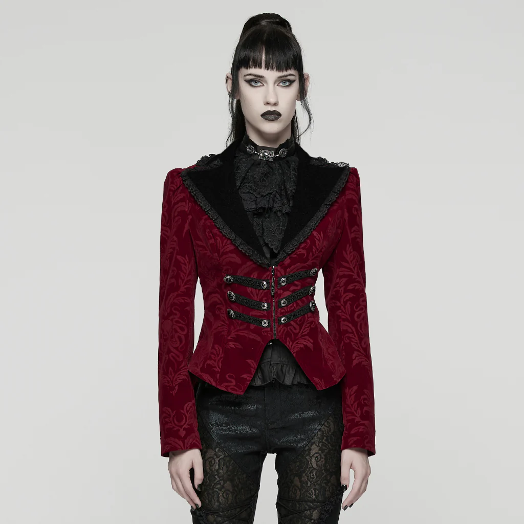 Goth Vintage Print Coat - Image 13